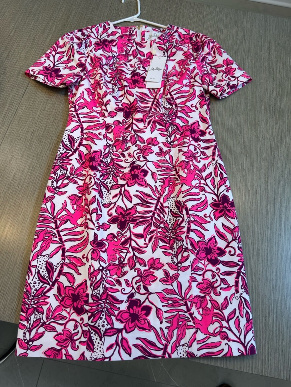 Lilly Pulitzer Hot Pink & White Floral Mini Dress
